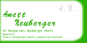 anett neuberger business card